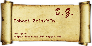Dobozi Zoltán névjegykártya
