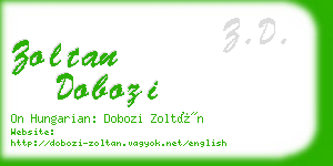 zoltan dobozi business card